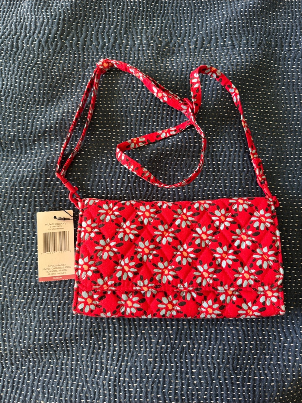 Vera Bradley Quilted Wallet Crossbody Bag